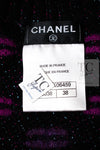 CHANEL 14A Purple Pink Violet Wool Mohair Ribbon Lips Knit Sweater 38 シャネル パープル マジェンタ リボン リップ ウール モヘア ニット セーター 即発