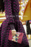 CHANEL 14A Purple Pink Violet Wool Mohair Ribbon Lips Knit Sweater 38 シャネル パープル マジェンタ リボン リップ ウール モヘア ニット セーター 即発
