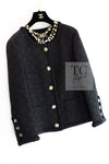 CHANEL 21PF Black CC Logo Metiers D’art Jacket 42 シャネル ブラック CC ロゴ メティエダール ジャケット 即発