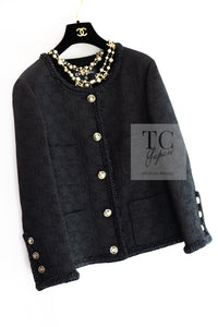 CHANEL 21PF Black CC Logo Metiers D’art Jacket 42 シャネル ブラック CC ロゴ メティエダール ジャケット 即発