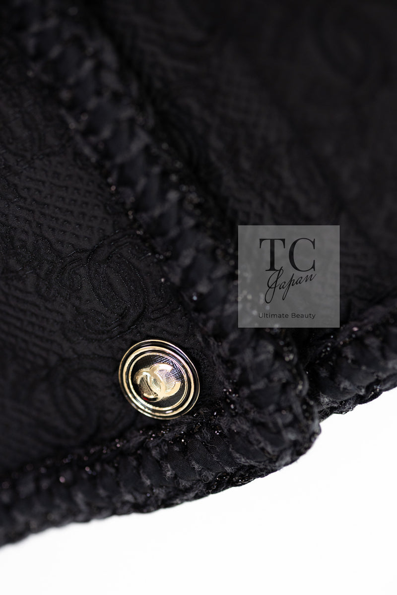 CHANEL 21PF Black CC Logo Metiers D’art Jacket 34 36 シャネル ブラック CC ロゴ メティエダール ジャケット 即発