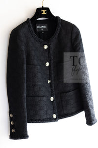 CHANEL 21PF Black CC Logo Metiers D’art Jacket 34 36 シャネル ブラック CC ロゴ メティエダール ジャケット 即発