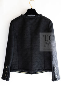 CHANEL 21PF Black CC Logo Metiers D’art Jacket 34 36 シャネル ブラック CC ロゴ メティエダール ジャケット 即発