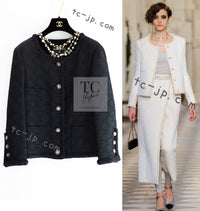 CHANEL 21PF Black CC Logo Metiers D’art Jacket 42 シャネル ブラック CC ロゴ メティエダール ジャケット 即発