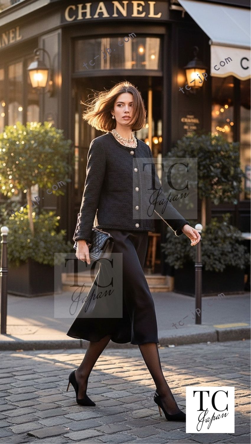 CHANEL 21PF Black CC Logo Metiers D’art Jacket 34 36 シャネル ブラック CC ロゴ メティエダール ジャケット 即発