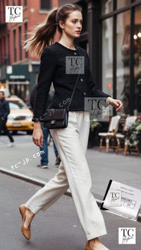 CHANEL 21PF Black CC Logo Metiers D’art Jacket 34 36 シャネル ブラック CC ロゴ メティエダール ジャケット 即発