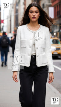 CHANEL 21PF Black CC Logo Metiers D’art Jacket 34 36 シャネル ブラック CC ロゴ メティエダール ジャケット 即発 - TC JAPAN