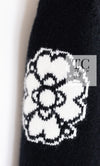 CHANEL 16B Black Ribbon Camellia Cashmere Knit Sweater 34 シャネル ブラック リボン カメリア カシミア ニット 長袖 セーター 即発