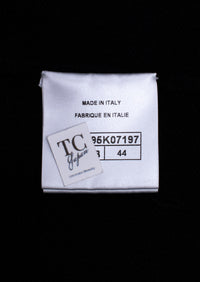 CHANEL 16B Black Ribbon Camellia Cashmere Knit Sweater 44 シャネル ブラック リボン カメリア カシミア ニット 長袖 セーター 即発
