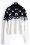 CHANEL 23N Black Ivory Cashmere CC Logo Knit Sweater 36 シャネル ココ ネージュ ブラック アイボリー ココマーク カシミヤ ニット セーター 即発