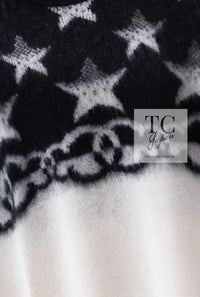 CHANEL 23N Black Ivory Cashmere CC Logo Knit Sweater 36 シャネル ココ ネージュ ブラック アイボリー ココマーク カシミヤ ニット セーター 即発