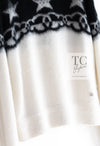 CHANEL 23N Black Ivory Cashmere CC Logo Knit Sweater 36 シャネル ココ ネージュ ブラック アイボリー ココマーク カシミヤ ニット セーター 即発