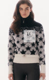 CHANEL 23N Black Ivory Cashmere CC Logo Knit Sweater 36 シャネル ココ ネージュ ブラック アイボリー ココマーク カシミヤ ニット セーター 即発