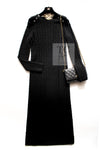 CHANEL 18PF Black Cashmere Silk Long Knit Dress 34 36 シャネル ブラック カシミヤ シルク ロング ニット ドレス ワンピース 即発