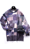 CHANEL 12A Purple Nylon Wool Cashmer Knit Sweater 48 シャネル パープル ナイロン ウール カシミヤ ニット セーター 即発