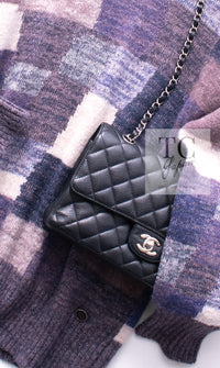 CHANEL 12A Purple Nylon Wool Cashmer Knit Sweater 48 シャネル パープル ナイロン ウール カシミヤ ニット セーター 即発