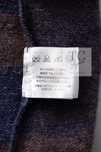 CHANEL 12A Purple Nylon Wool Cashmer Knit Sweater 48 シャネル パープル ナイロン ウール カシミヤ ニット セーター 即発