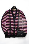 CHANEL 23PA Black Purple Burgundy Alpaca Cashmere Knit Cardigan 36 38 シャネル ブラック パープル バーガンディー ニット カーディガン 即発