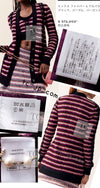 CHANEL 23PA Black Purple Burgundy Alpaca Cashmere Knit Cardigan 36 38 シャネル ブラック パープル バーガンディー ニット カーディガン 即発