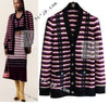 CHANEL 23PA Black Purple Burgundy Alpaca Cashmere Knit Cardigan 36 38 シャネル ブラック パープル バーガンディー ニット カーディガン 即発