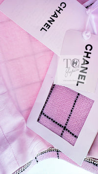 CHANEL 24S Pink Check Gripox Buttons Wool Tweed Jacket Tops Vest 38 シャネル ピンク チェック ウール ツイード ジャケット トップス ジレ ベスト 即発