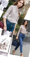 CHANEL 24PA White Red CC Logo Floral Pattern Tops Blouse 34 シャネル ホワイト レッド CC ロゴ 花柄 トップス ブラウス 即発