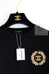 CHANEL 20PF Black CC Logo Cashmere Knit Sweater 36 38 シャネル ブラック ココ マーク ワッペン カシミヤ 100% ニット セーター 即発