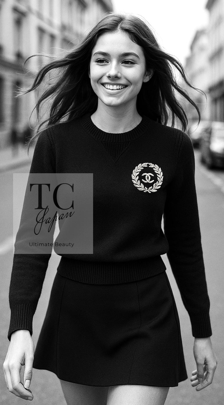 CHANEL シャネル ココマーク カシミヤセーター 38 シャネル カシミヤセーター（シャネル セーター CHANEL ブラック