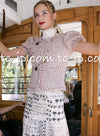 CHANEL 06C Pink Beige CC Buttons Tweed Jacket 38 シャネル ピンク ベージュ ココボタン ツイード ジャケット 即発