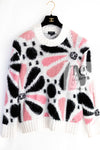CHANEL 23A White Pink Black CC Logo Cashmere Silk Knit Sweater 38 40 シャネル ホワイト ピンク ブラック ココマーク カシミヤ シルク ニット セーター 即発