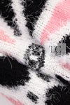 CHANEL 23A White Pink Black CC Logo Cashmere Silk Knit Sweater 38 40 シャネル ホワイト ピンク ブラック ココマーク カシミヤ シルク ニット セーター 即発