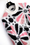 CHANEL 23A White Pink Black CC Logo Cashmere Silk Knit Sweater 38 40 シャネル ホワイト ピンク ブラック ココマーク カシミヤ シルク ニット セーター 即発