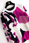 CHANEL 21PS Ivory White Magenta Pink Coco Mark Cashmere Knit Sweater 34 36 38 シャネル アイボリーホワイト マゼンタピンク ココマーク カシミヤ 100% ニット セーター 即発