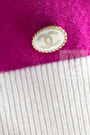 CHANEL 21PS Ivory White Magenta Pink Coco Mark Cashmere Knit Sweater 34 36 38 シャネル アイボリーホワイト マゼンタピンク ココマーク カシミヤ 100% ニット セーター 即発