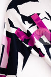 CHANEL 21PS Ivory White Magenta Pink Coco Mark Cashmere Knit Sweater 34 36 38 シャネル アイボリーホワイト マゼンタピンク ココマーク カシミヤ 100% ニット セーター 即発