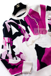 CHANEL 21PS Ivory White Magenta Pink Coco Mark Cashmere Knit Sweater 34 36 38 シャネル アイボリーホワイト マゼンタピンク ココマーク カシミヤ 100% ニット セーター 即発