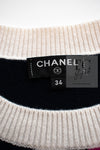 CHANEL 21PS Ivory White Magenta Pink Coco Mark Cashmere Knit Sweater 34 36 38 シャネル アイボリーホワイト マゼンタピンク ココマーク カシミヤ 100% ニット セーター 即発