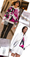 CHANEL 21PS Ivory White Magenta Pink Coco Mark Cashmere Knit Sweater 34 36 38 シャネル アイボリーホワイト マゼンタピンク ココマーク カシミヤ 100% ニット セーター 即発