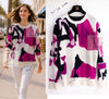 CHANEL 21PS Ivory White Magenta Pink Coco Mark Cashmere Knit Sweater 34 36 38 シャネル アイボリーホワイト マゼンタピンク ココマーク カシミヤ 100% ニット セーター 即発