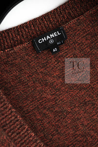 CHANEL 24PF Brown Sequin Vase Motif Cashmere Knit Vest Sweater 36 38 シャネル ブラウン スパンコール 花瓶 モチーフ ニット ベスト カシミヤ100% セーター 即発