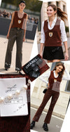 CHANEL 24PF Brown Sequin Vase Motif Cashmere Knit Vest Sweater 36 38 シャネル ブラウン スパンコール 花瓶 モチーフ ニット ベスト カシミヤ100% セーター 即発