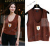 CHANEL 24PF Brown Sequin Vase Motif Cashmere Knit Vest Sweater 36 38 シャネル ブラウン スパンコール 花瓶 モチーフ ニット ベスト カシミヤ100% セーター 即発