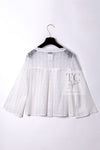CHANEL 15S White Flower Lace Cotton Tops Blouse Jacket 38 シャネル ホワイト アイボリー フラワー レース トップス ブラウス ジャケット 即発