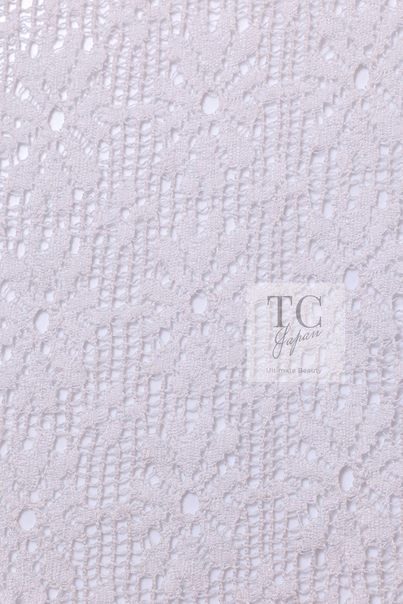 CHANEL 15S White Flower Lace Cotton Tops Blouse Jacket 38 シャネル ホワイト アイボリー フラワー レース トップス ブラウス ジャケット 即発