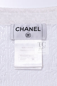 CHANEL 15S White Flower Lace Cotton Tops Blouse Jacket 38 シャネル ホワイト アイボリー フラワー レース トップス ブラウス ジャケット 即発