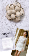 CHANEL 15S White Flower Lace Cotton Tops Blouse Jacket 38 シャネル ホワイト アイボリー フラワー レース トップス ブラウス ジャケット 即発