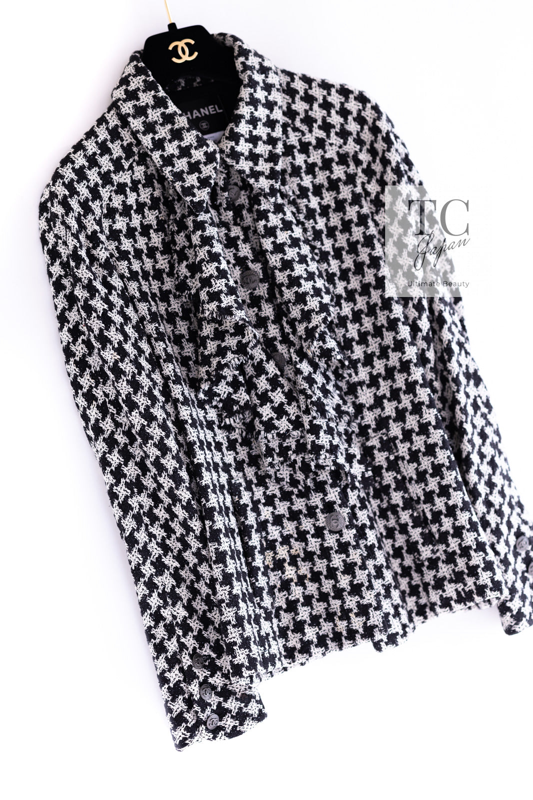 CHANEL 09S Black Ivory Metallic Silk Cardigan Blouse Jacket 38 シャネル ブラック アイボリー メタリック シルク カーディガン ブラウス ジャケット 即発