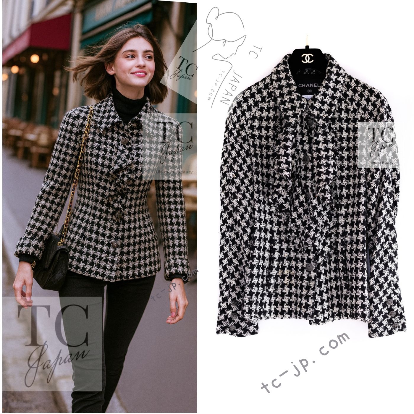 CHANEL 09S Black Ivory Metallic Silk Cardigan Blouse Jacket 38 シャネル ブラック アイボリー メタリック シルク カーディガン ブラウス ジャケット 即発