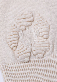 CHANEL 17PS Ivory Cashmere 100% Lion Embellished Knit Sweater 34 シャネル アイボリー カシミヤ ライオン 装飾 ニット トップス セーター 即発