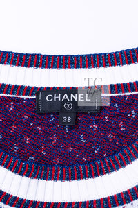 CHANEL 16S White Red Blue Tricolor Airplane Tops Sweater 38 シャネル ホワイト レッド ブルー 飛行機 ニット セーター トレーナー 即発